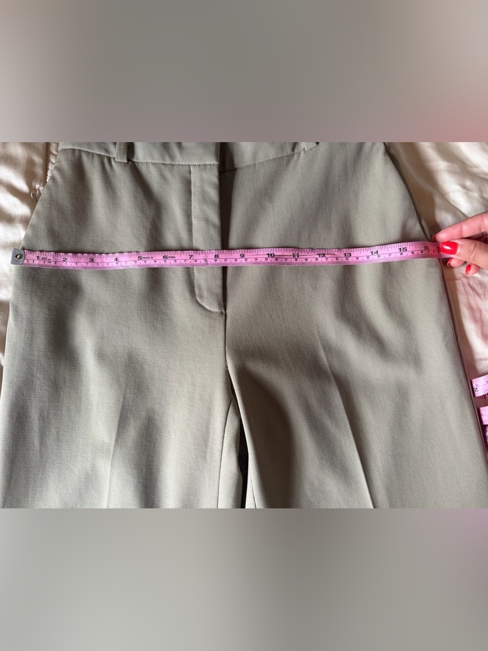 Aritzia Babaton City Wool Agency Pant Taupe Beige Tailored Trousers Size 2 - Picture 10 of 13